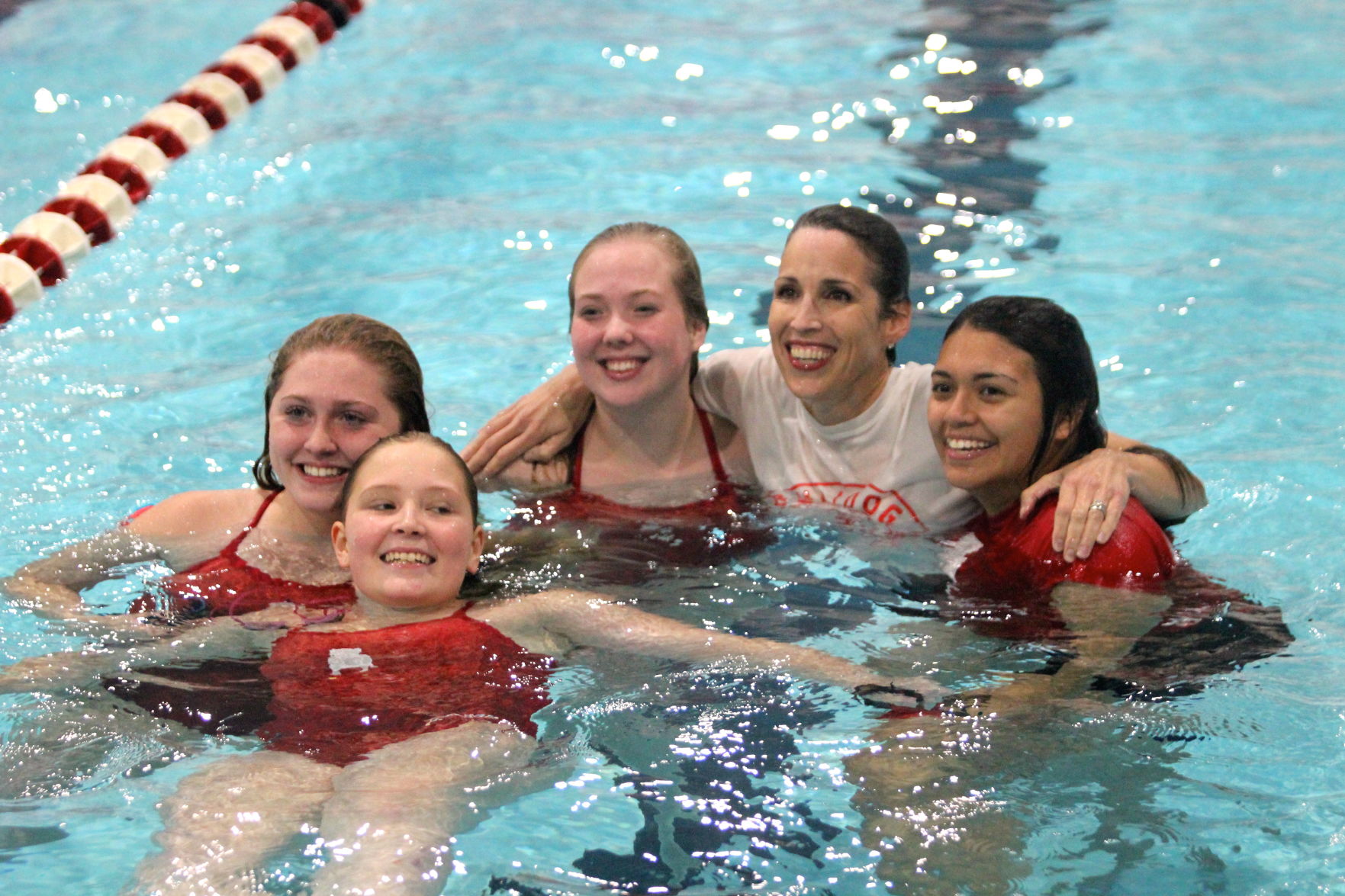 Ottumwa swimmers celebrate Senior Night win
